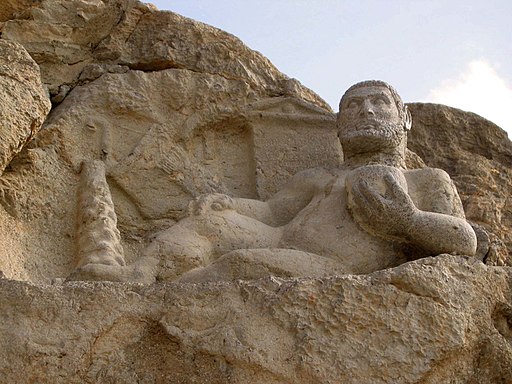 Verethragna as Heracles, carved in 148 BCE at Kermanshah, Iran